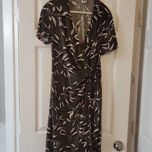 Anne Klein Green Wrap Dress
